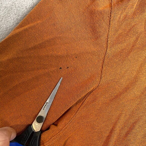 Eddie Bauer Mens Polo Shirt 2XL Orange Travex Performance Blend Lightweight Shor - Picture 6 of 10